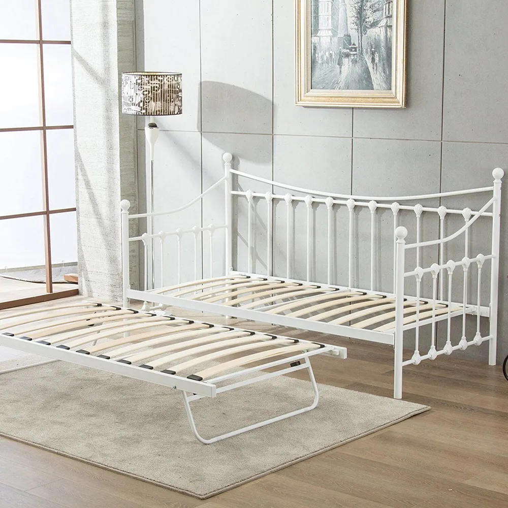 Single Day Bed - White, Metal