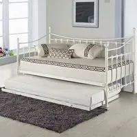 Single Day Bed - White, Metal