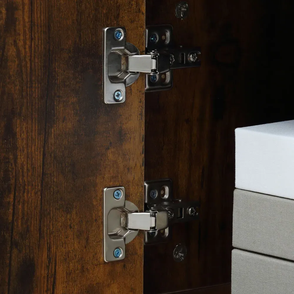 Single Door 2 Shelf TV Cabinet - Brown