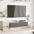 Single Door TV Cabinet with Wall Shelf - White, Wood