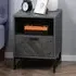 Single Drawer Bedside Table - Dark Grey