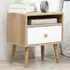 Single Drawer Bedside Table - White