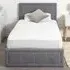 Single Ottoman Bed Frame with Storage - Grey