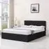 Single Ottoman Bed with Storage - Black, Faux Leather