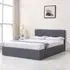 Single Ottoman Bed with Storage - Grey, Faux Leather