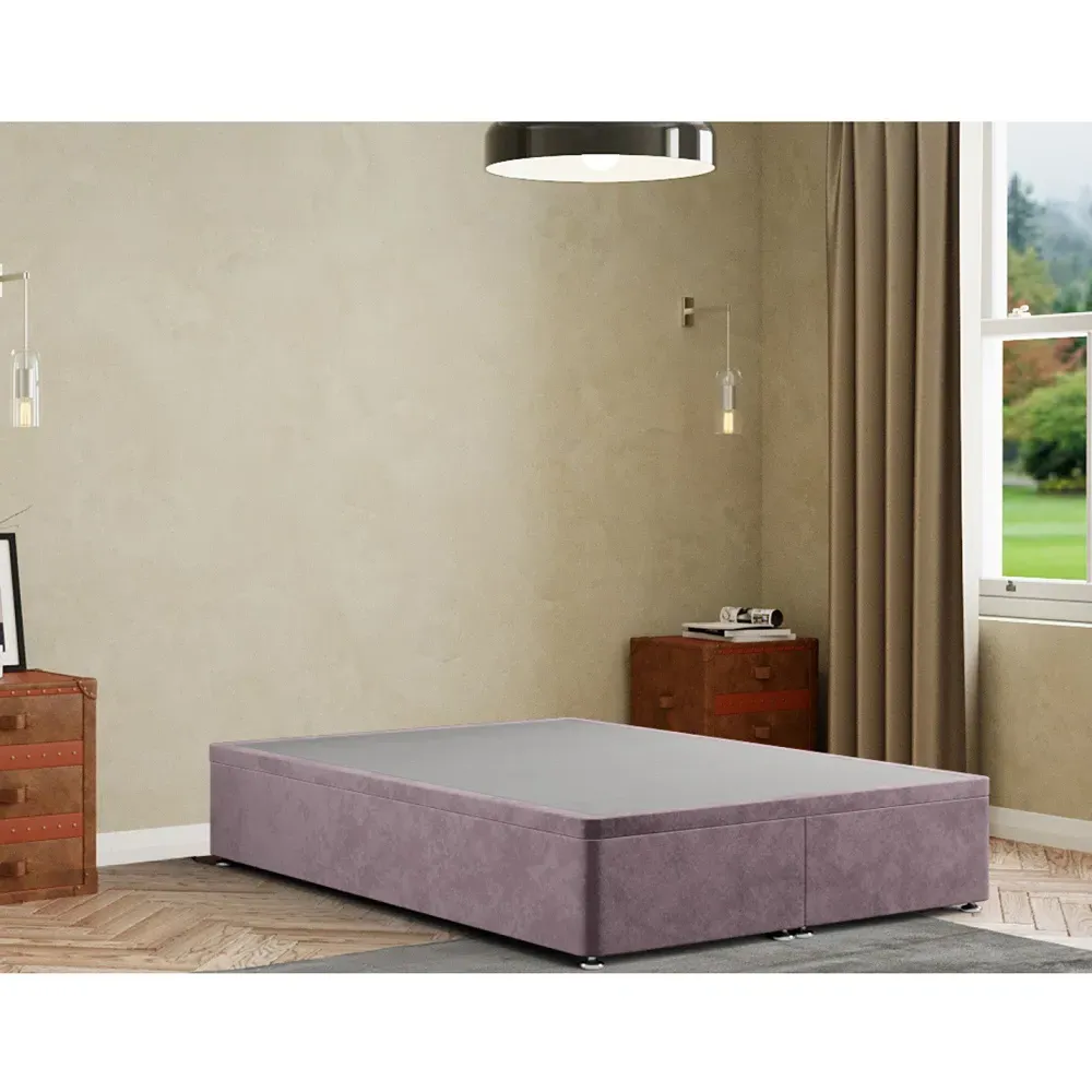 Single Ottoman Divan Base with Storage - Pink, Plush