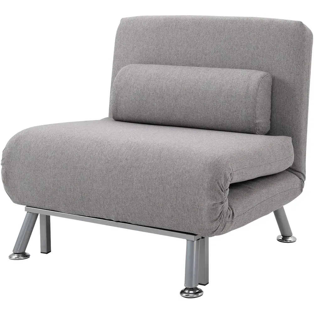 Single Seater Foldable Sofa Bed - Grey