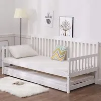 Single Shaker Day Bed with Trundle - White, Wood