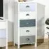 Slim 5 Drawer Chest of Drawers - Multicolour, MDF
