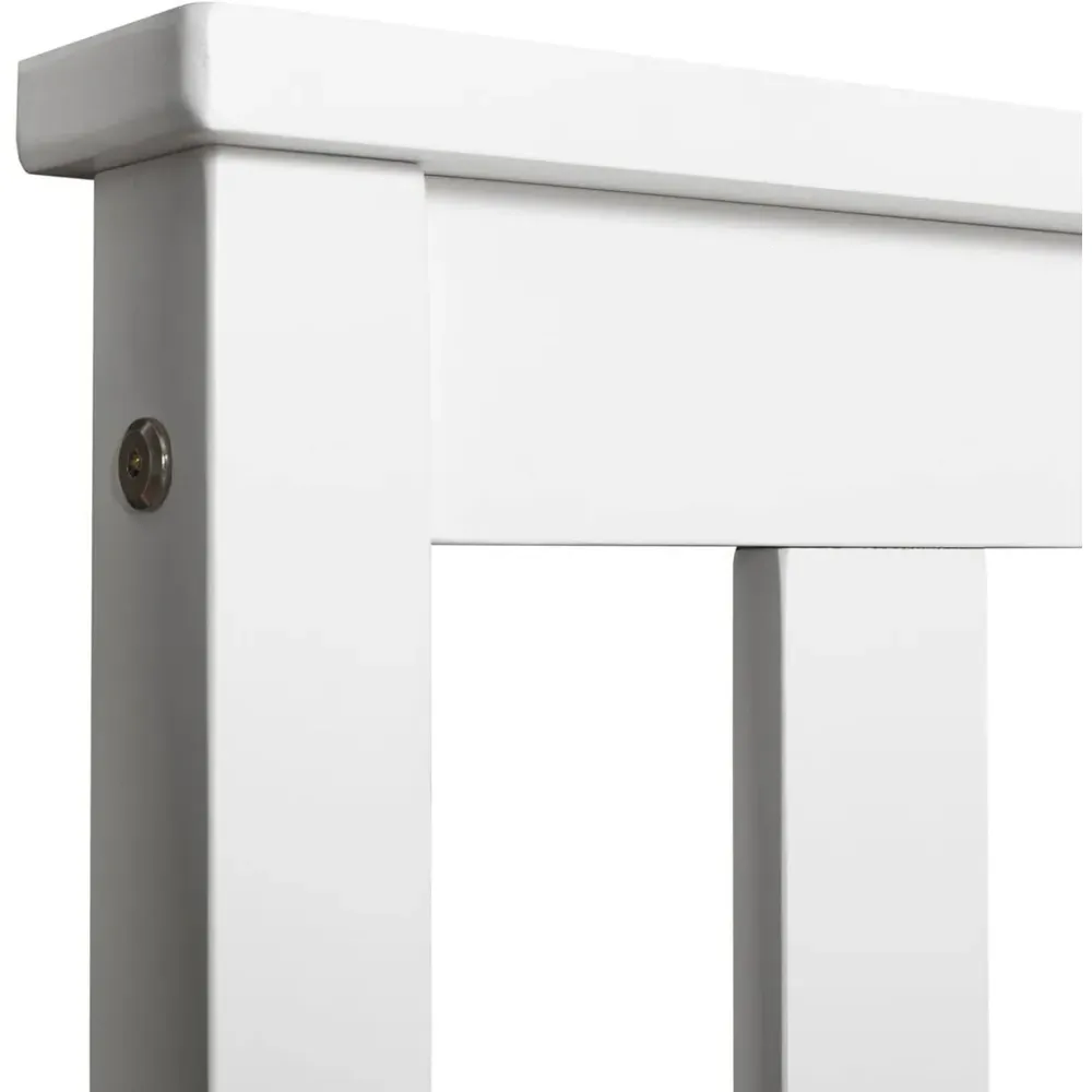 Small Double Wooden Bed Frame - White, Pine