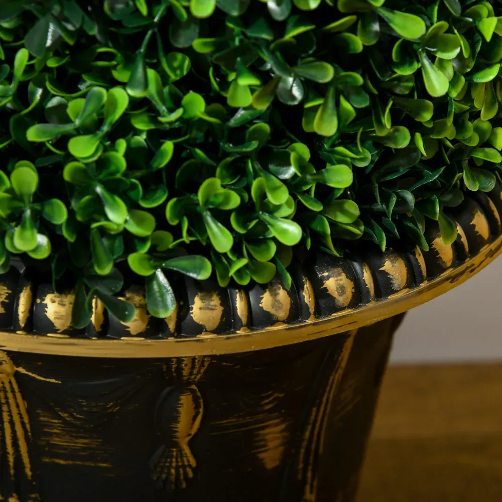 Spiral Boxwood Artificial Plant 2 Pack - Green