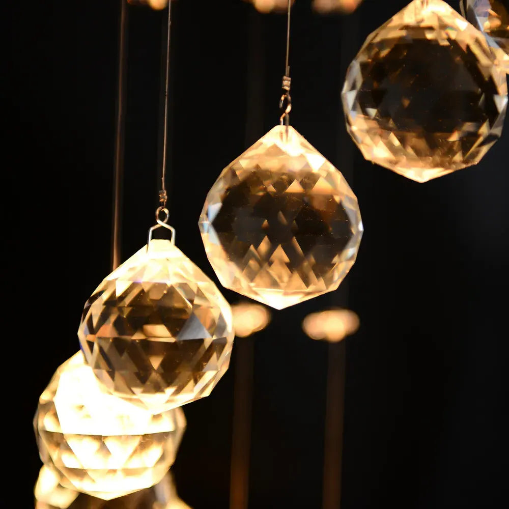 Spiral Crystal Chandelier - Silver