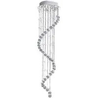 Spiral Crystal Chandelier - Silver