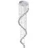 Spiral Crystal Chandelier - Silver