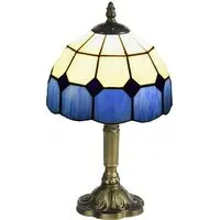 Stained Glass Table Lamp - Blue