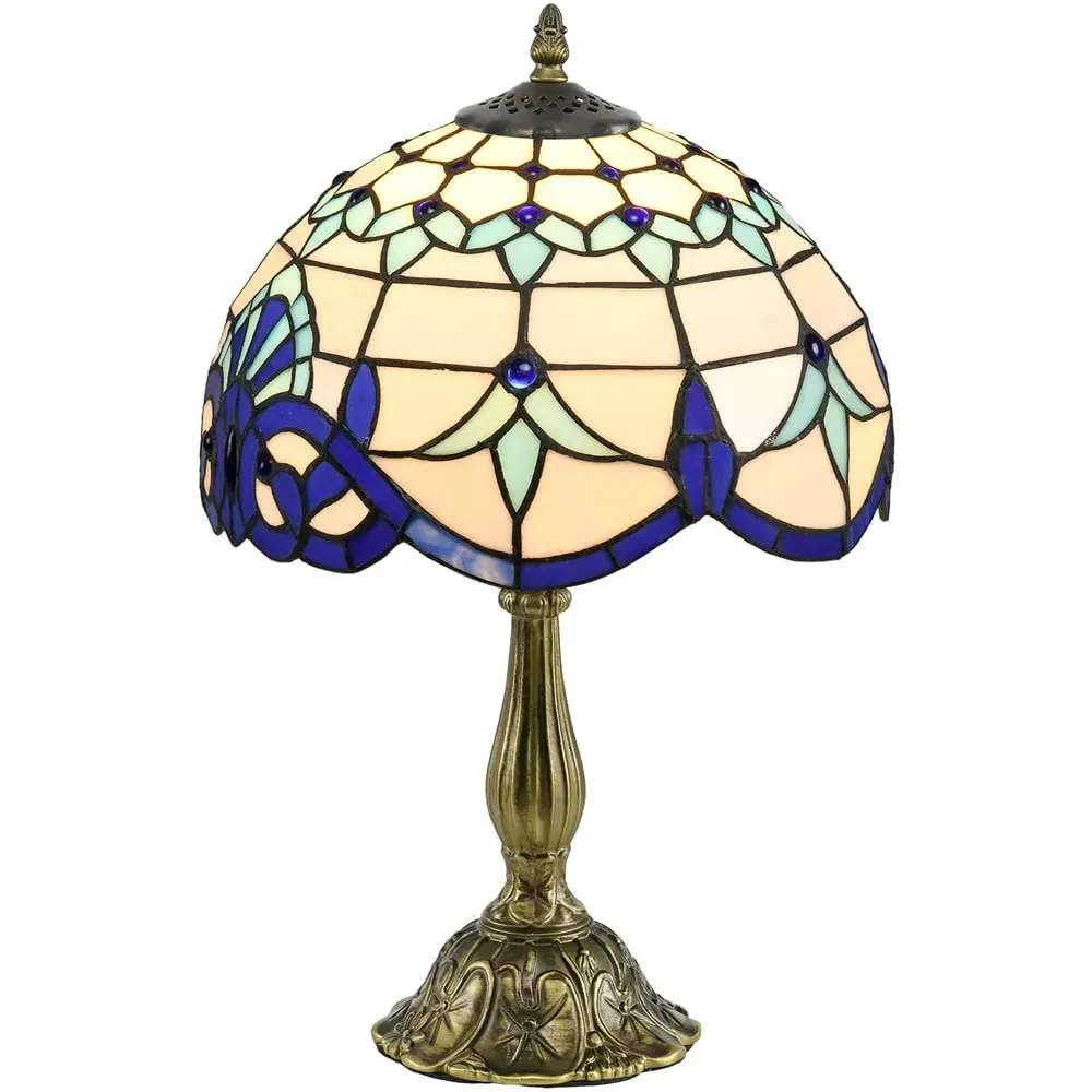 Stained Glass Table Lamp - Blue