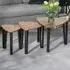 Steel Nest of Tables Set of 3 - Walnut