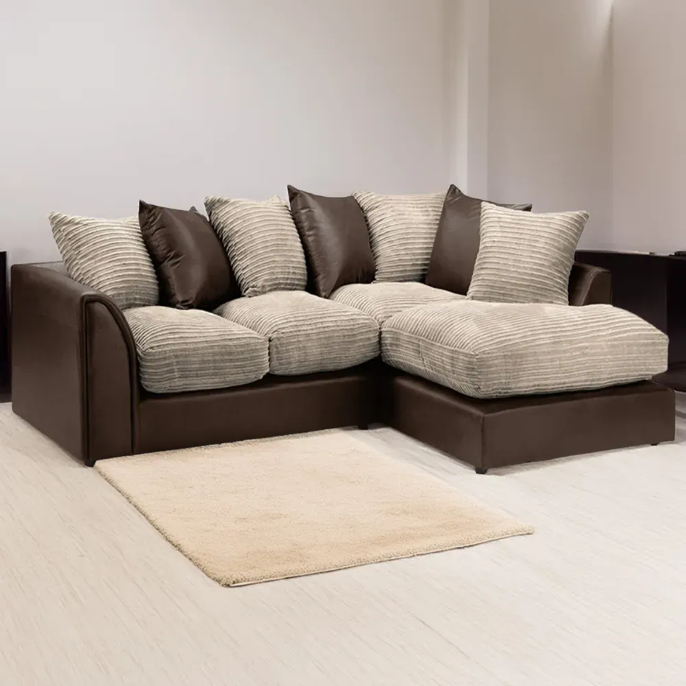 Sturridge 3-Seater Left Hand Corner Sofa - Mink, Chenille image
