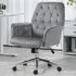 Swivel Computer Chair with Tilt Function - Dark Grey, Velvet