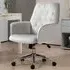 Swivel Computer Chair with Tilt Function - Light Grey, Velvet