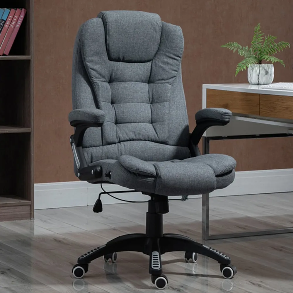 Swivel Desk Office Chair with Reclining - Grey