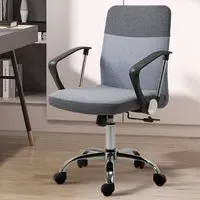 Swivel Ergonomic Office Chair - Grey, Linen