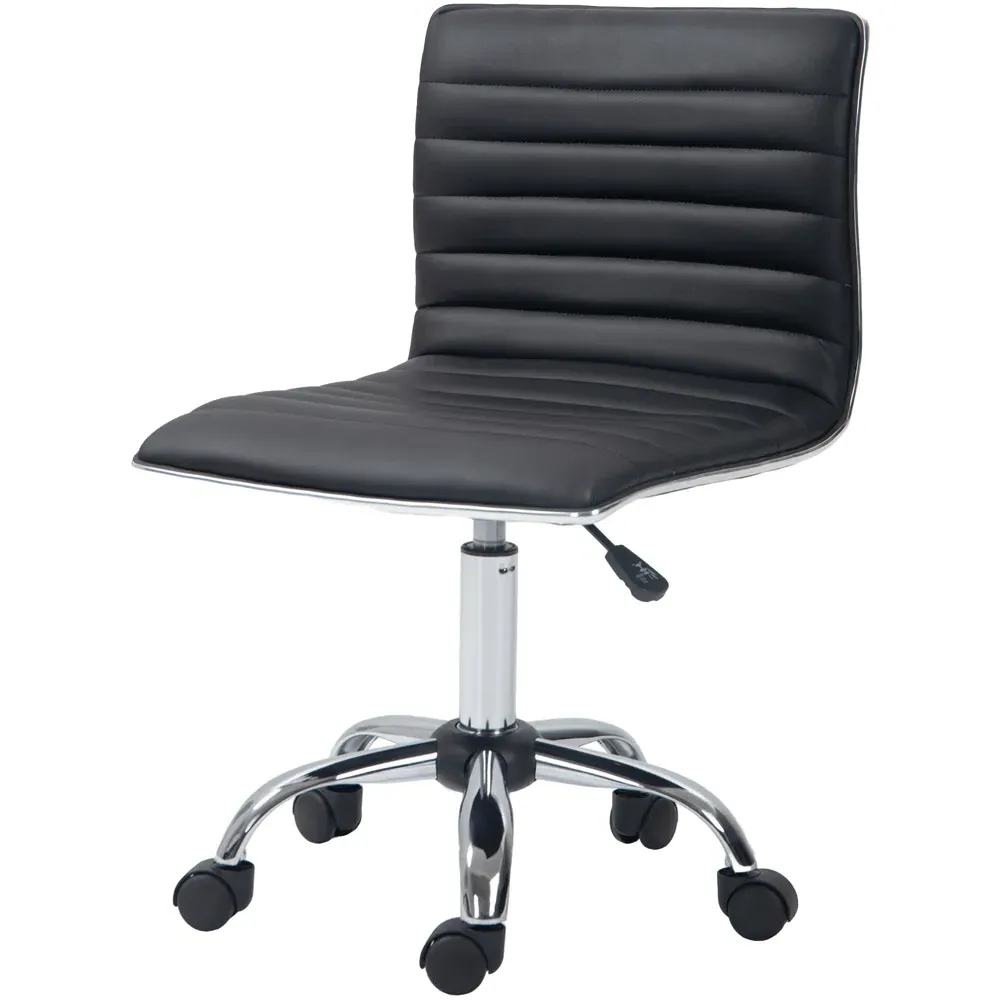 Swivel Office Chair - Black, PU Leather
