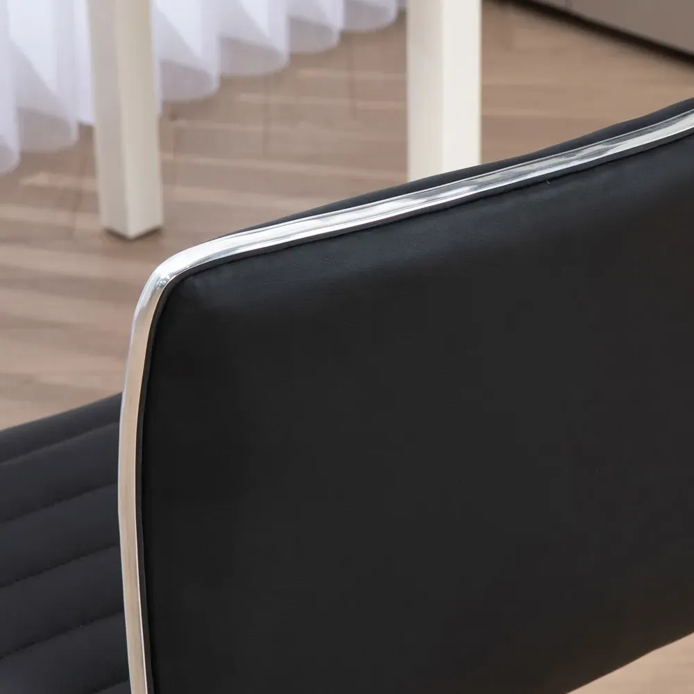 Swivel Office Chair - Black, PU Leather