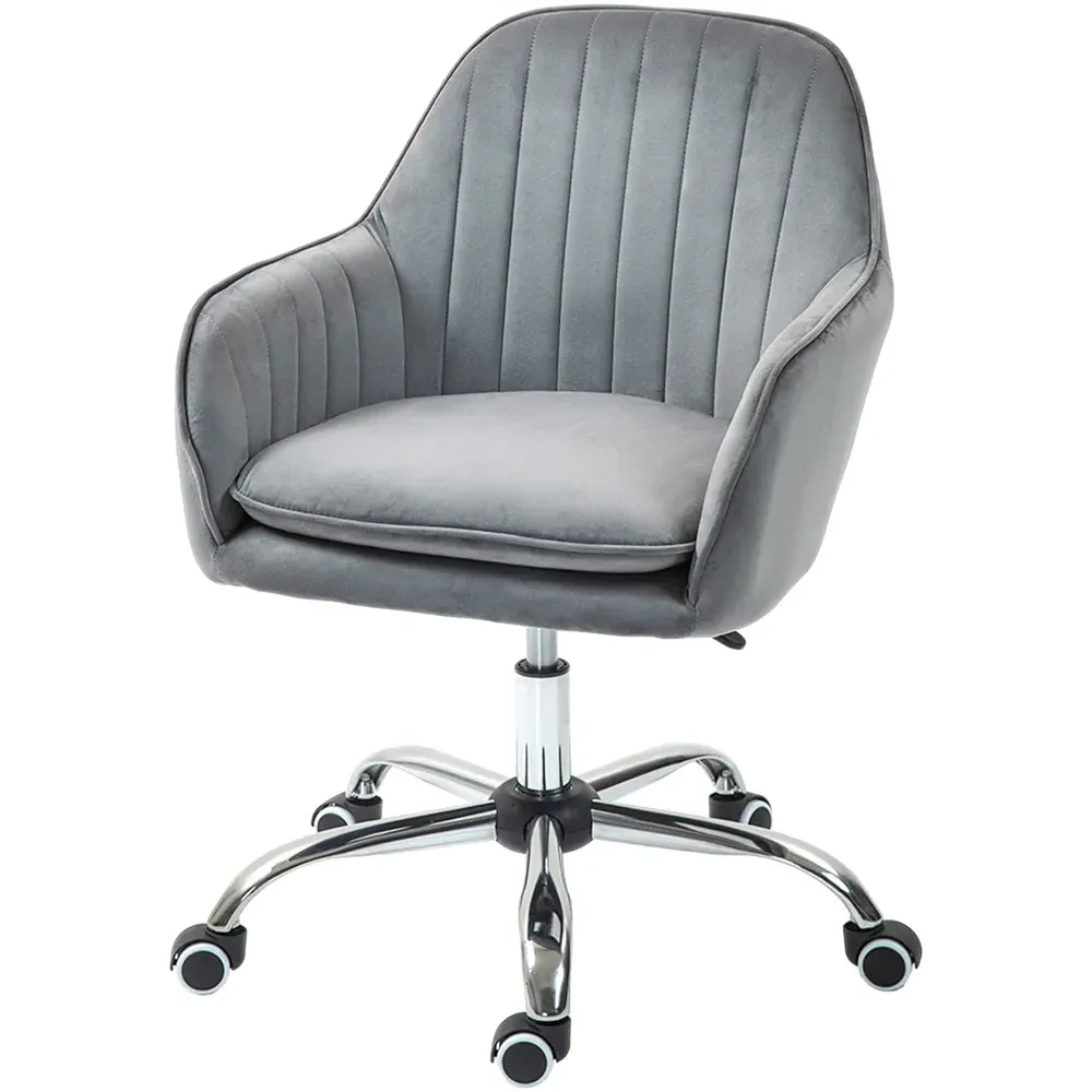 Swivel Office Chair with Adjustable Height - Grey