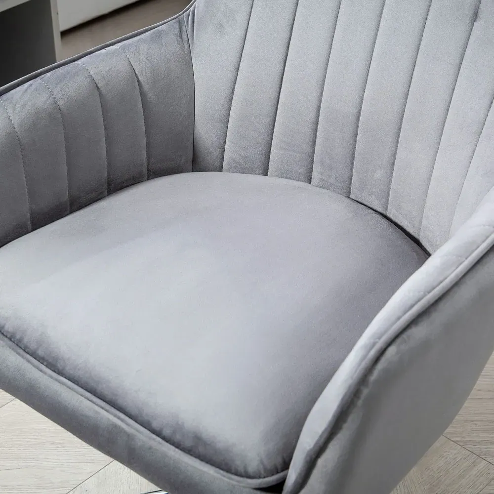 Swivel Office Chair with Adjustable Height - Grey