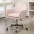 Swivel Office Chair with Adjustable Height - Pink