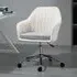 Swivel Office Chair with Cushion - Cream, Linen