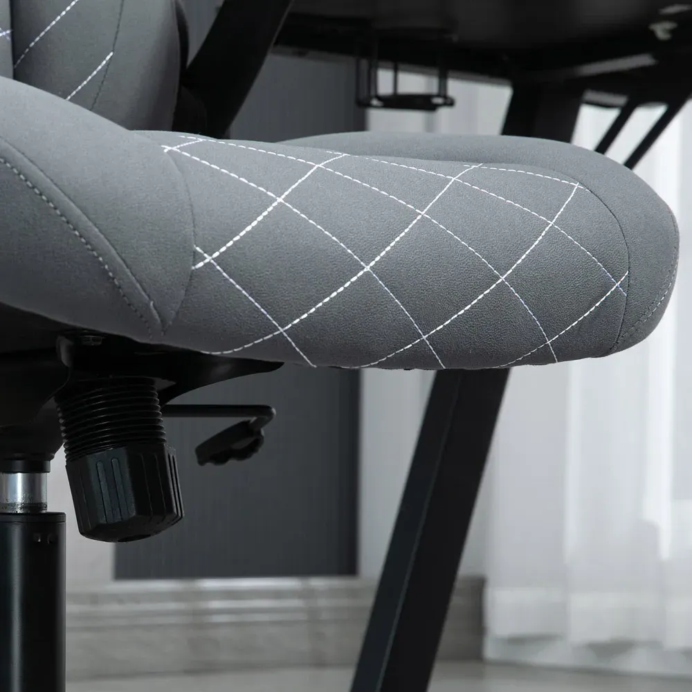 Swivel Office Chair with Flip-Up Armrests - Dark Grey