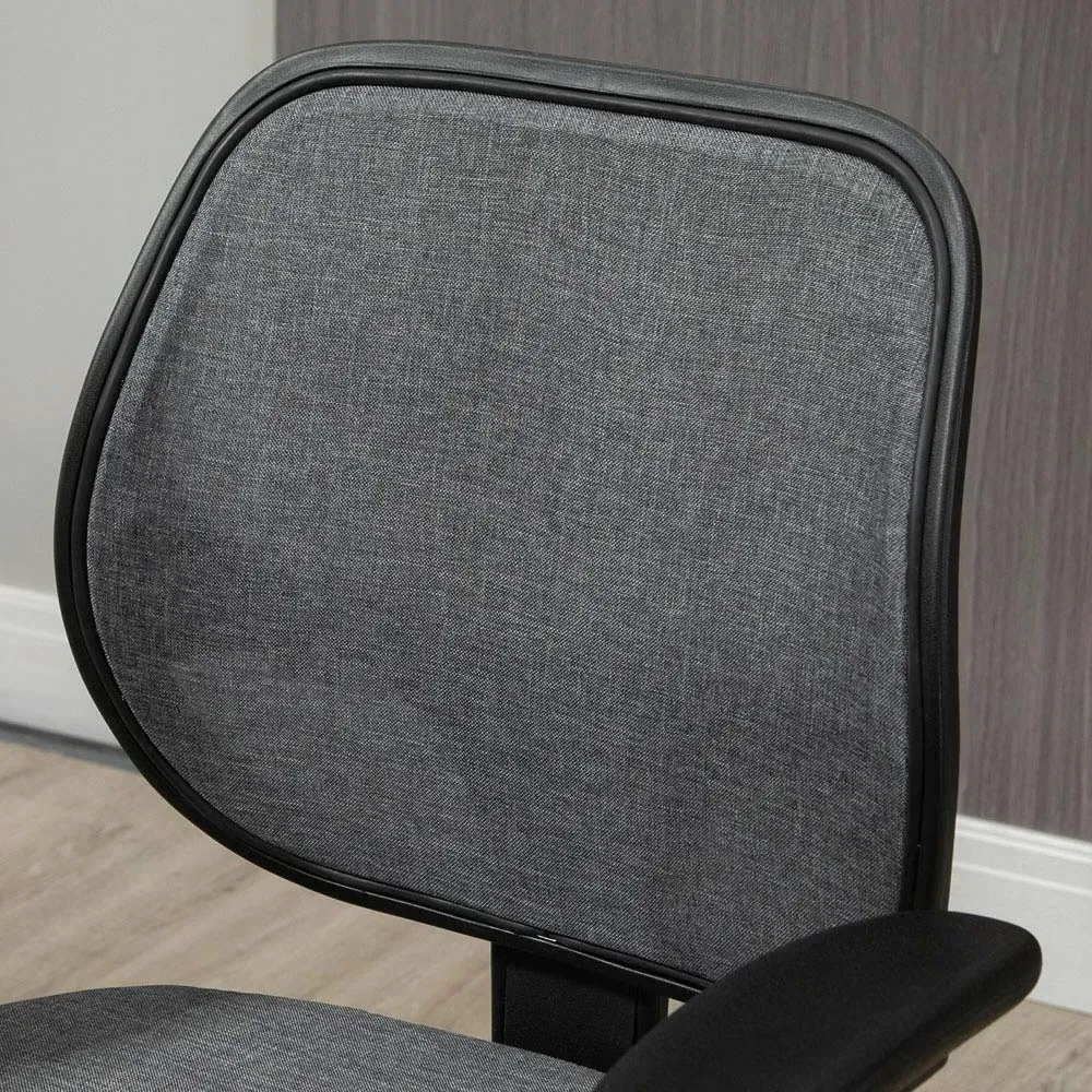 Swivel Office Chair with Foot Ring - Grey