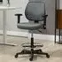 Swivel Office Chair with Foot Ring - Grey