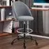 Swivel Office Chair with Foot Ring - Grey