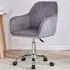Swivel Office Chair with Height Adjustment - Grey, Velvet