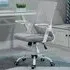 Swivel Office Chair with Lumbar Support - Light Grey, Mesh