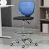 Swivel Office Draughtsman Chair - Blue