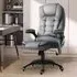 Swivel Recliner Office Chair with Massage - Grey, Velvet