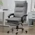 Swivel Vibration Massage Office Chair - Grey, Microfibre