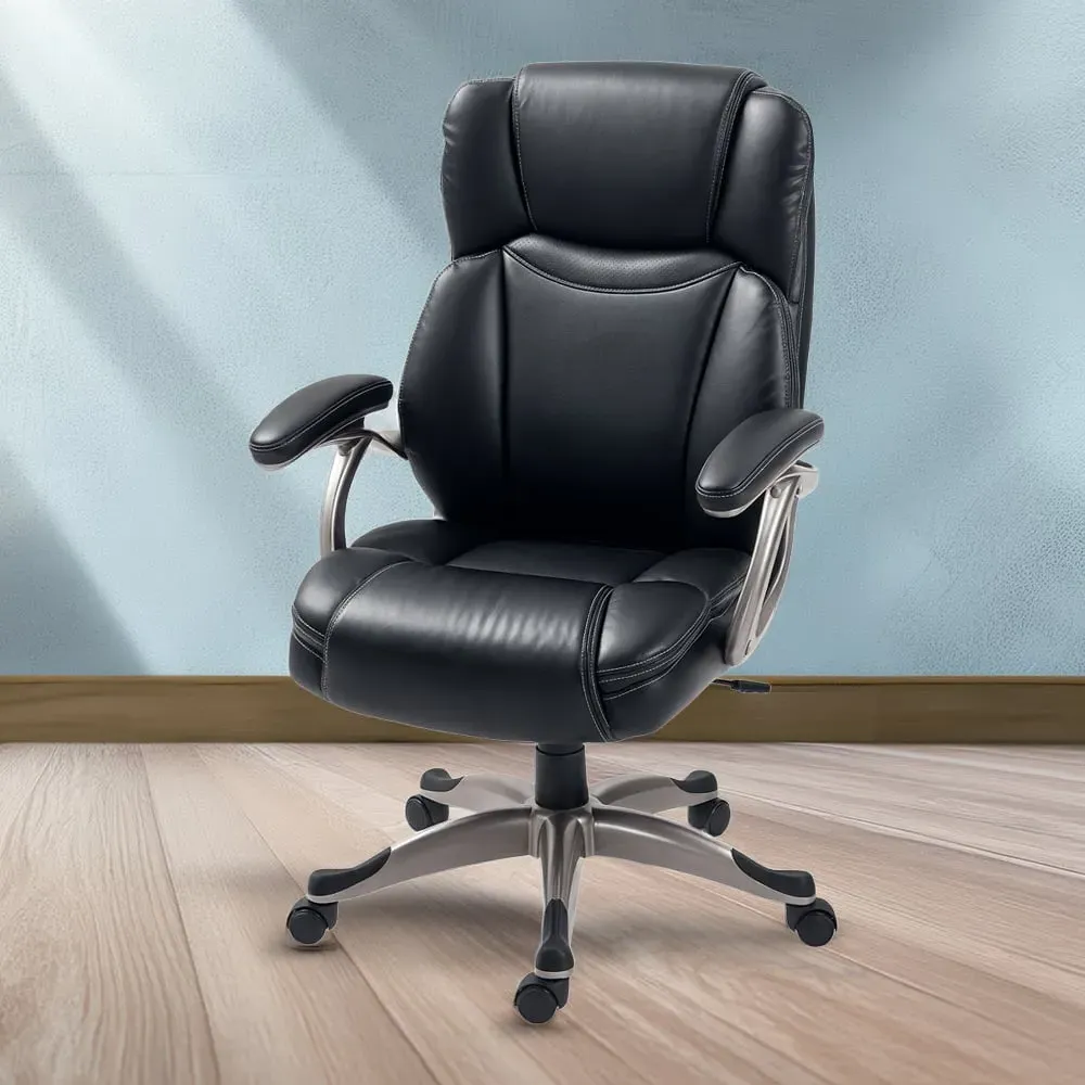 Tilting Executive Office Chair - Black, PU Leather image