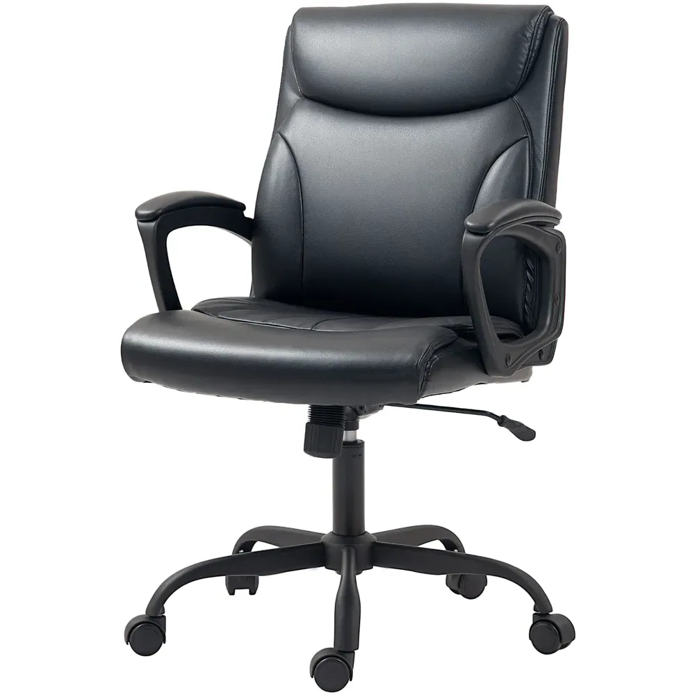 Tilting Office Chair - Black, Faux Leather