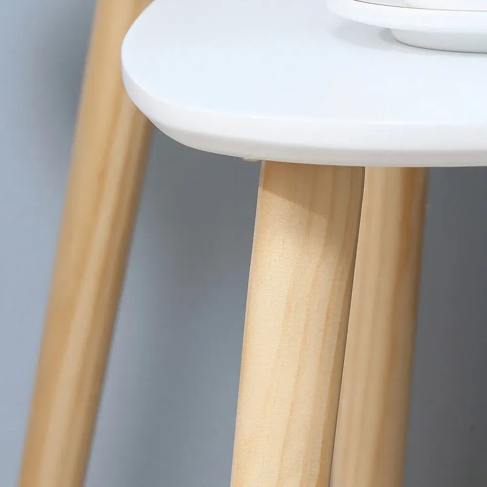 Triangular Nest of Tables Set of 2 - White