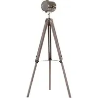 Tripod Floor Lamp with Adjustable Height - Rose Gold, Pine