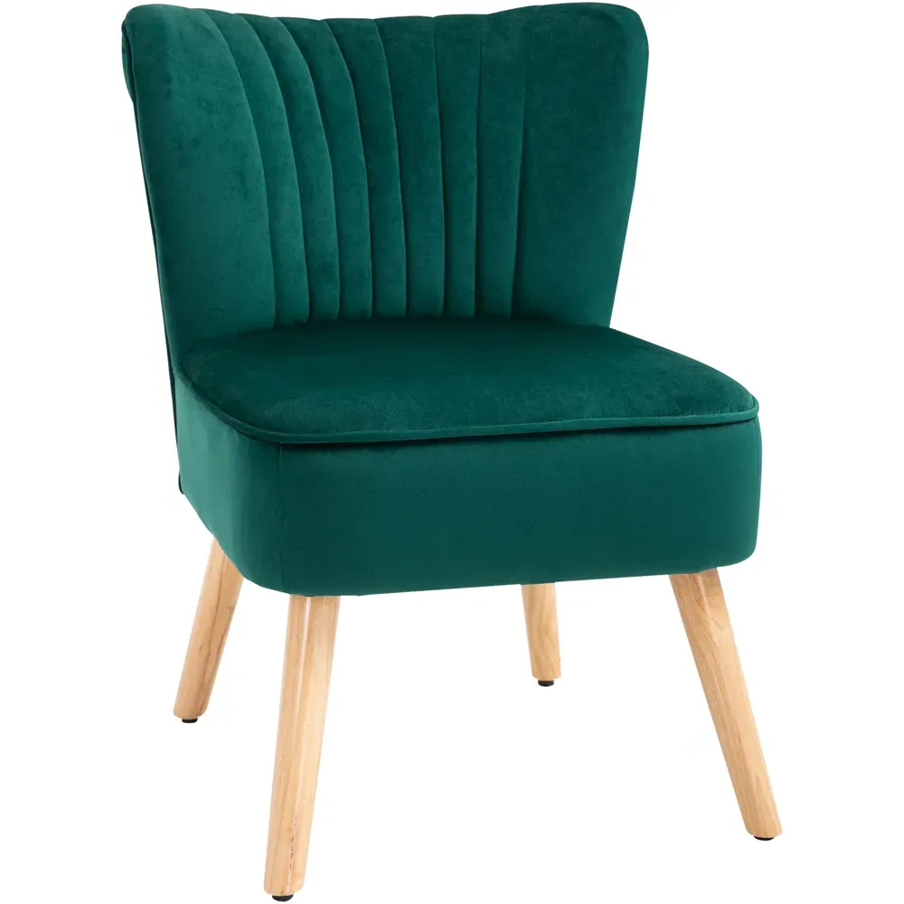 Tub Accent Chair - Green, Velvet