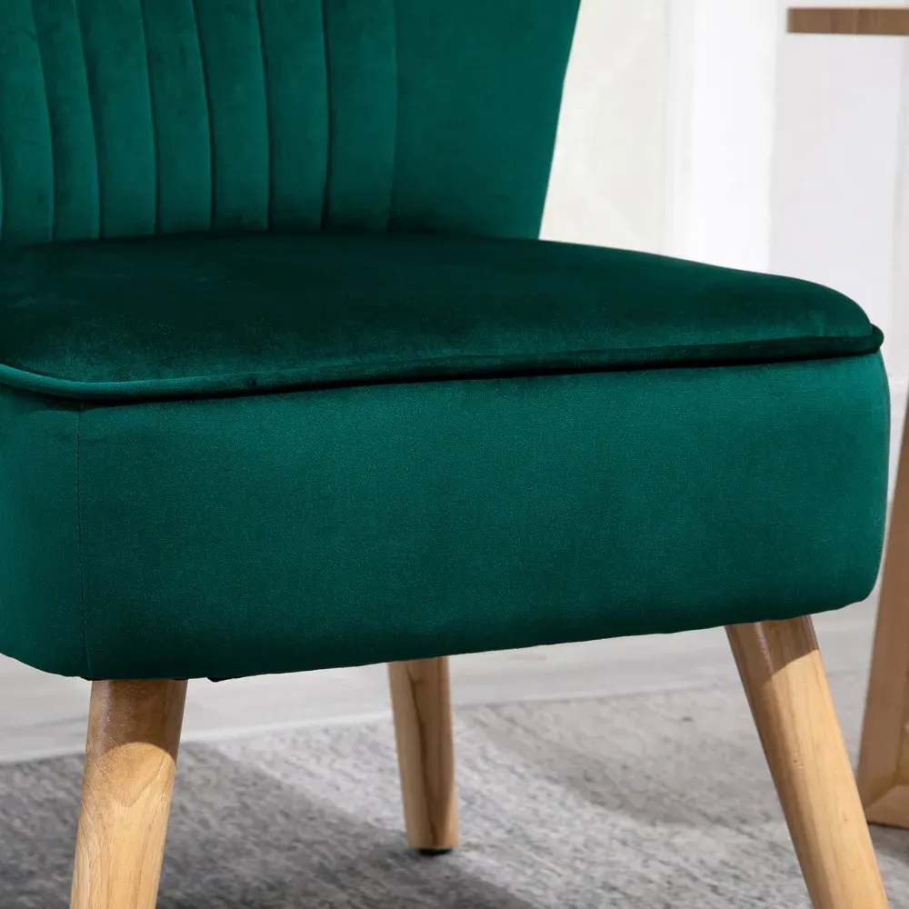 Tub Accent Chair - Green, Velvet