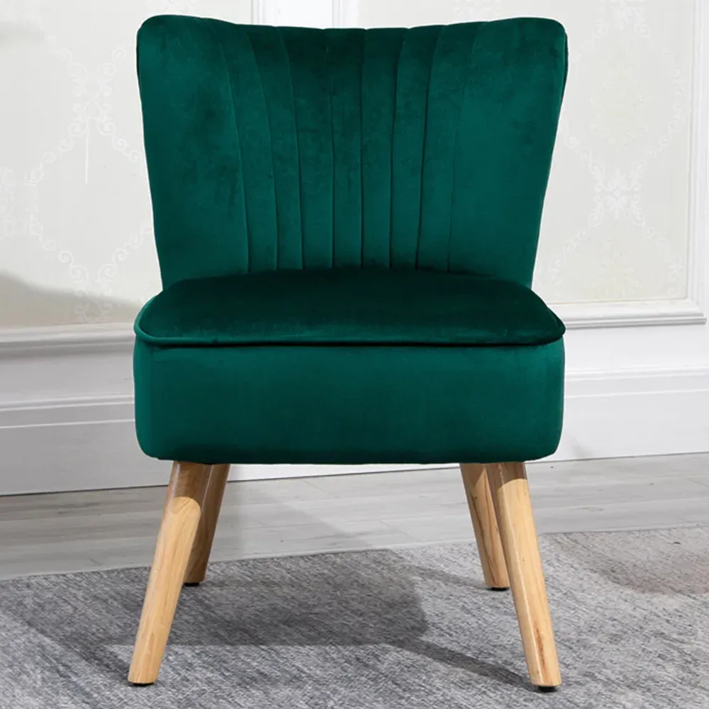 Tub Accent Chair - Green, Velvet