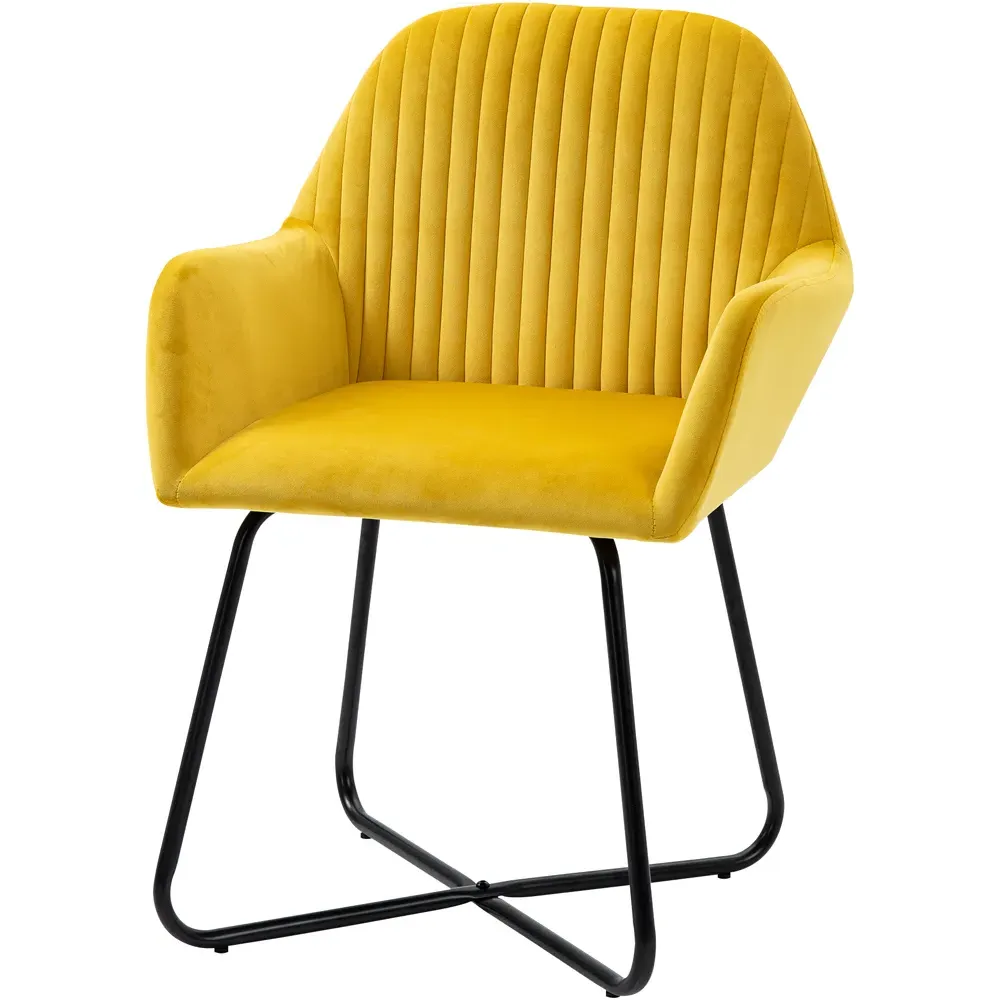 Tub Chair with Armrests - Yellow