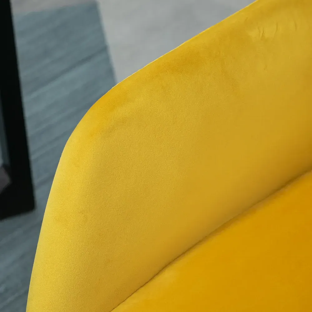 Tub Chair with Armrests - Yellow